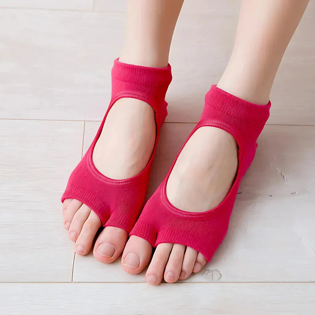 Open Toe Cute Yoga Socks With Anti Slip Grip