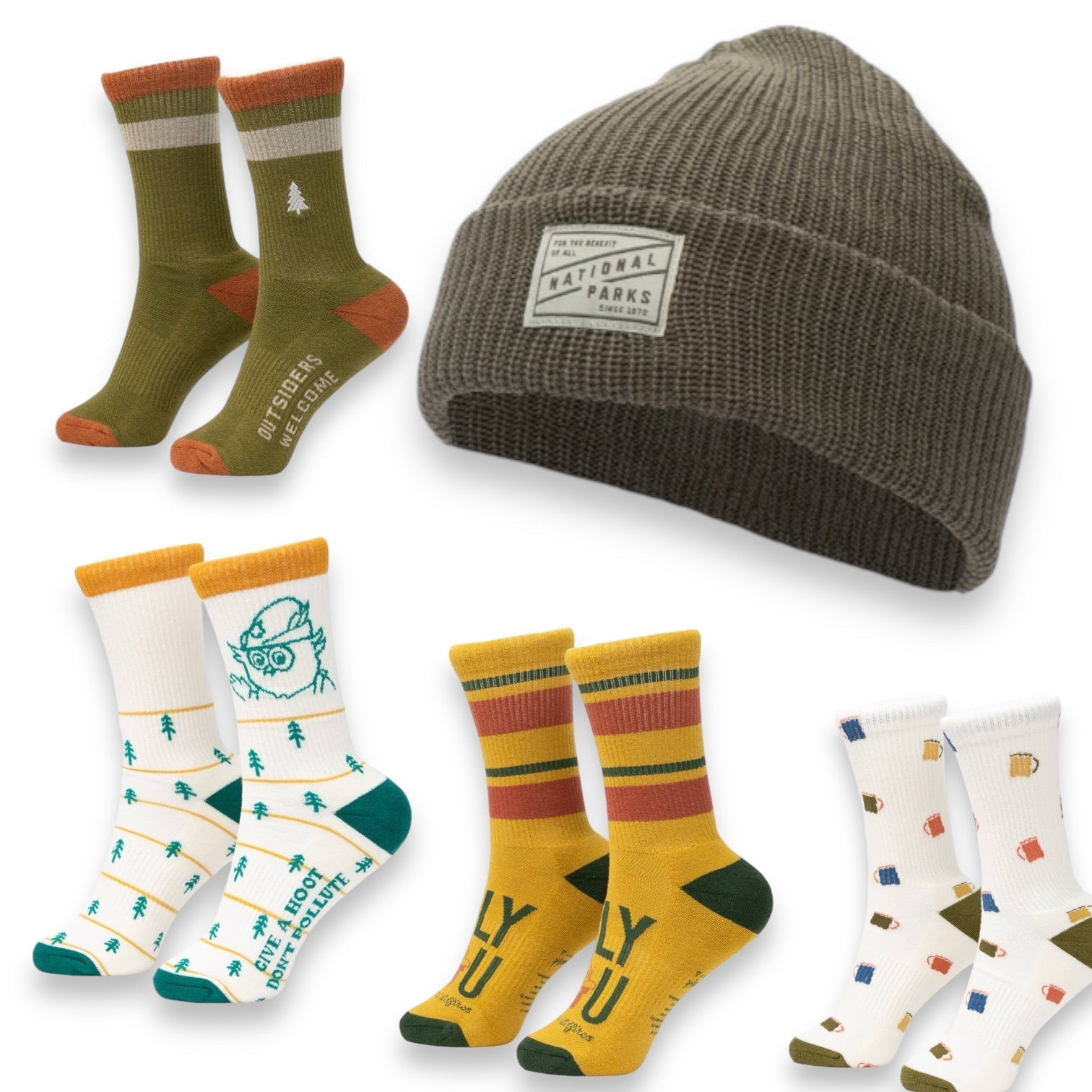 "Out-of-Doors Club" Unisex Socks