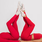 Rosette Ruffle Ankle - Crew Grip Sock (Barre / Pilates)