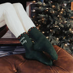 Santa Baby Ruffle Pearl - Crew Grip Sock (Barre / Pilates)