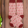 Pink Floral Cozy Socks