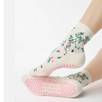 Rose Garden Ankle Grip Socks - (Barre/Pilates)