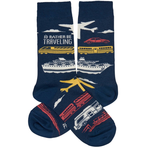 "Rather Be Traveling " Unisex Socks