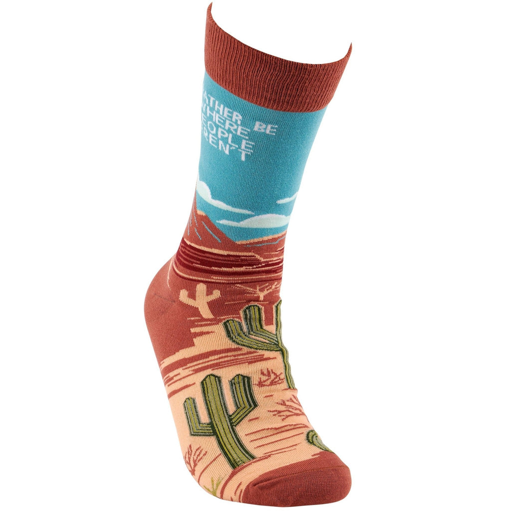 "Rather Be Where People Aren't" Socks