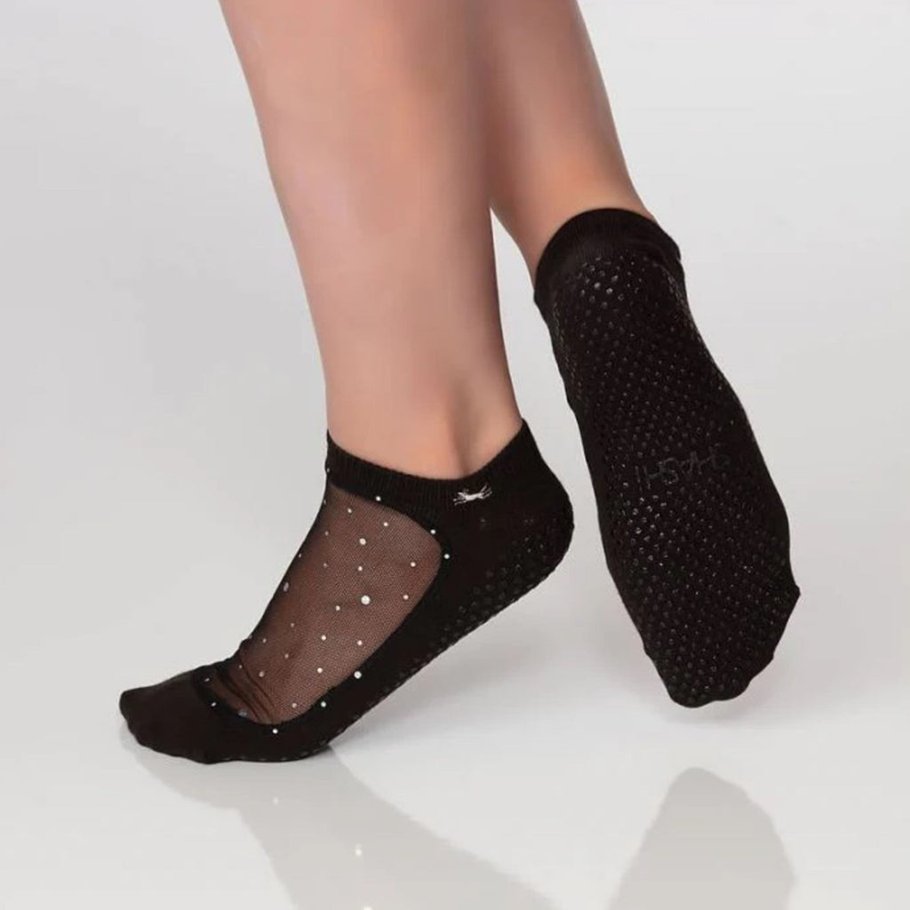 Shine Pack Grip Socks - Black and White (Barre / Pilates)