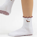 Ruffle Grip Sock - Holiday Pup (Barre / Pilates)