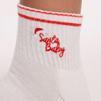 Santa Baby - Crew Grip Sock (Barre / Pilates)