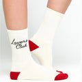 One Love Crew Sock - Black Red Heart (No Grip)