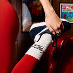 One Love Crew Sock - Black Red Heart (No Grip)