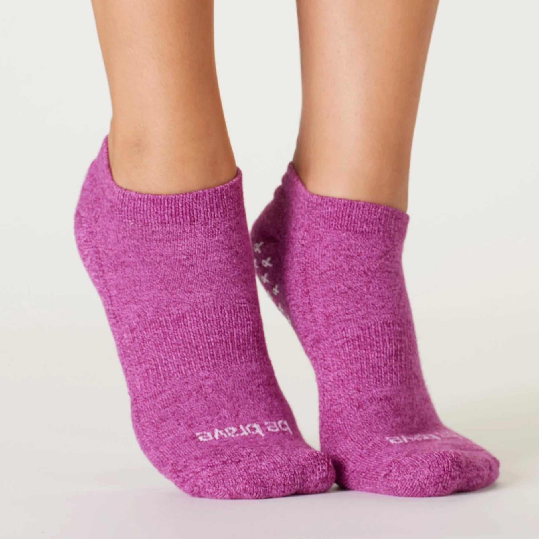 Be Brave Breast Cancer Awareness Grip Socks - Marbled  (Barre / Pilates)