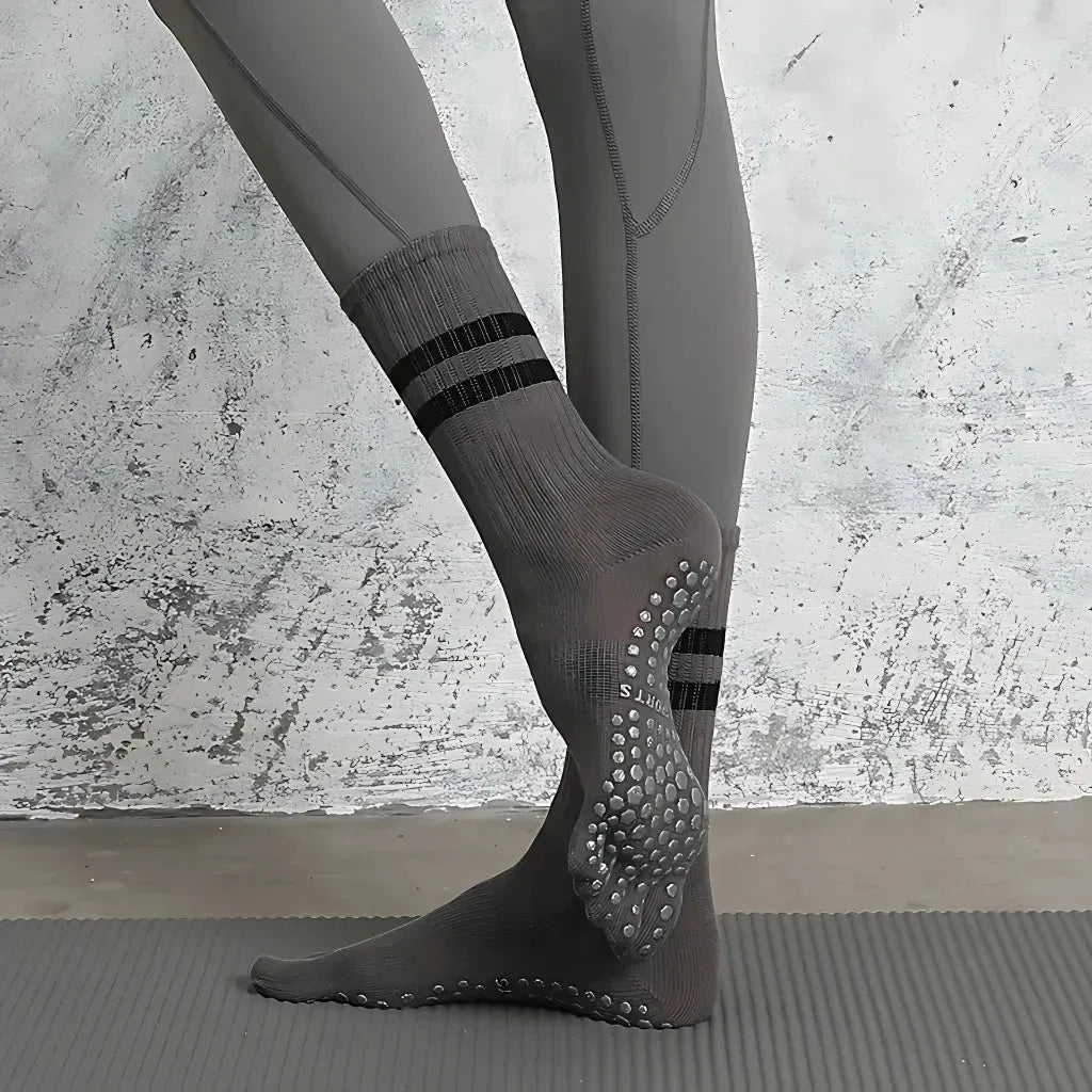 Striped Yoga Socks Toes With Non Slip And Breathable Fit