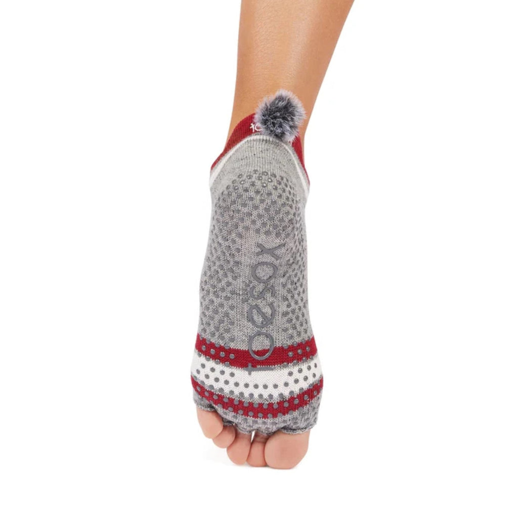 Low Rise Half Toe Grip Socks - Snowdrift (Barre / Pilates)