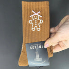 Gingerbread Bow - Ankle Grip Sock (Barre / Pilates)