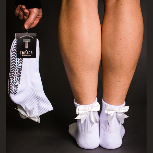 Bow - Ankle Grip Sock (Barre / Pilates)